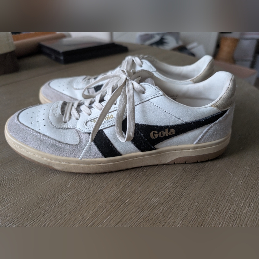 Gola Hawk Women's Size 8 Sneakers White Off White Black Shoes